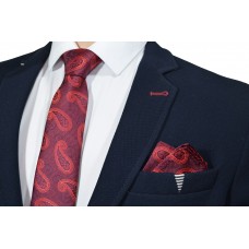 Галстук и платок красный (в узор)