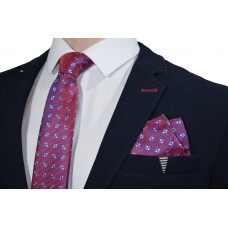 Галстук и платок хамелион (в клетку)