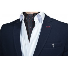 Галстук-платок черный в красный узор