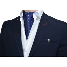 Галстук-платок синий (в узор)