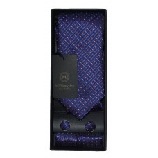 Набор средний синий (в узоре)