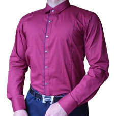 Рубашка приталенная (Бордо)