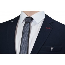 Галстук тонкий черно-зеленый (в полоску)